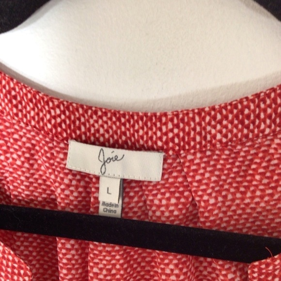 Joie top women large silk red sleeveless - Picture 5 of 6
